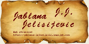 Jablana Jelisijević vizit kartica